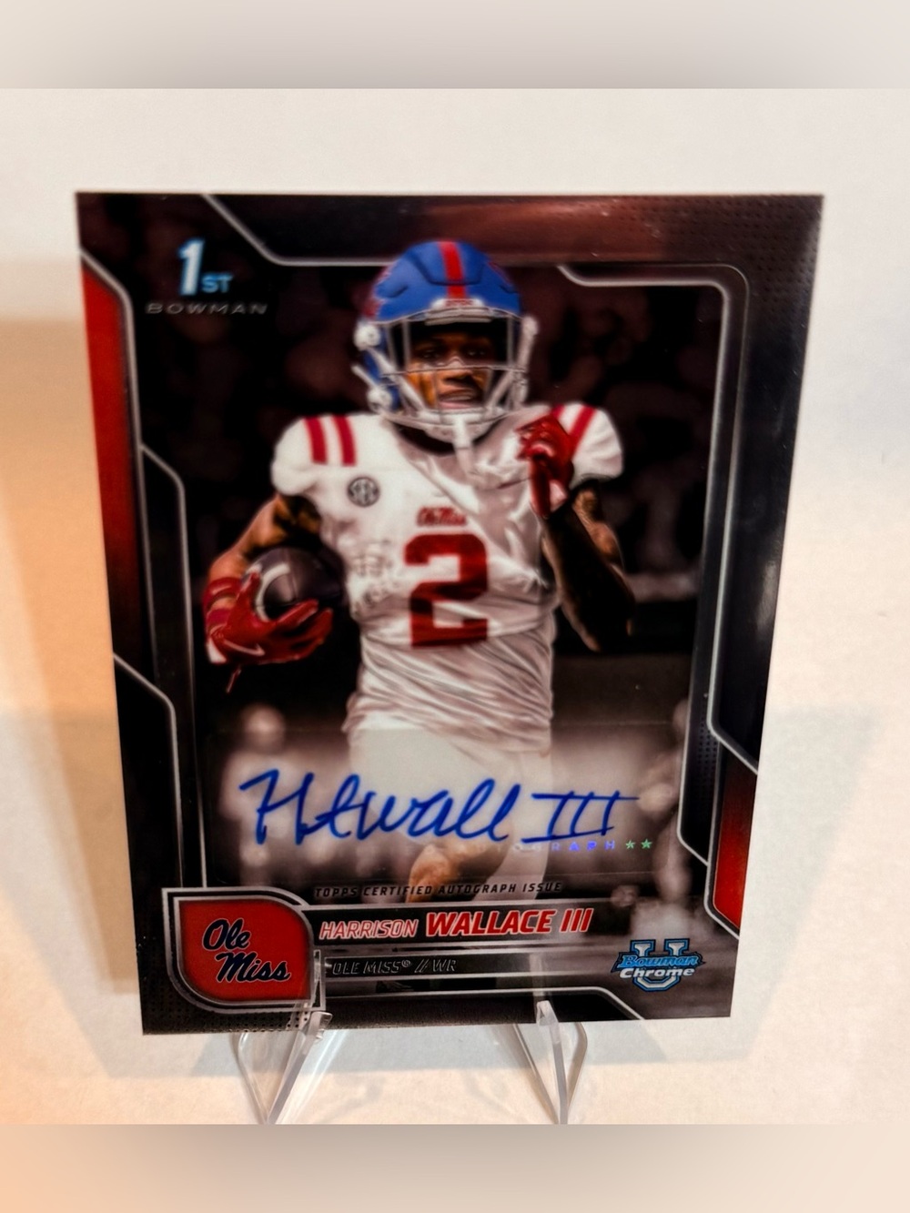 2025 Bowman  University Chrome # BCA- HW - Harrison Wallace lll Autograph